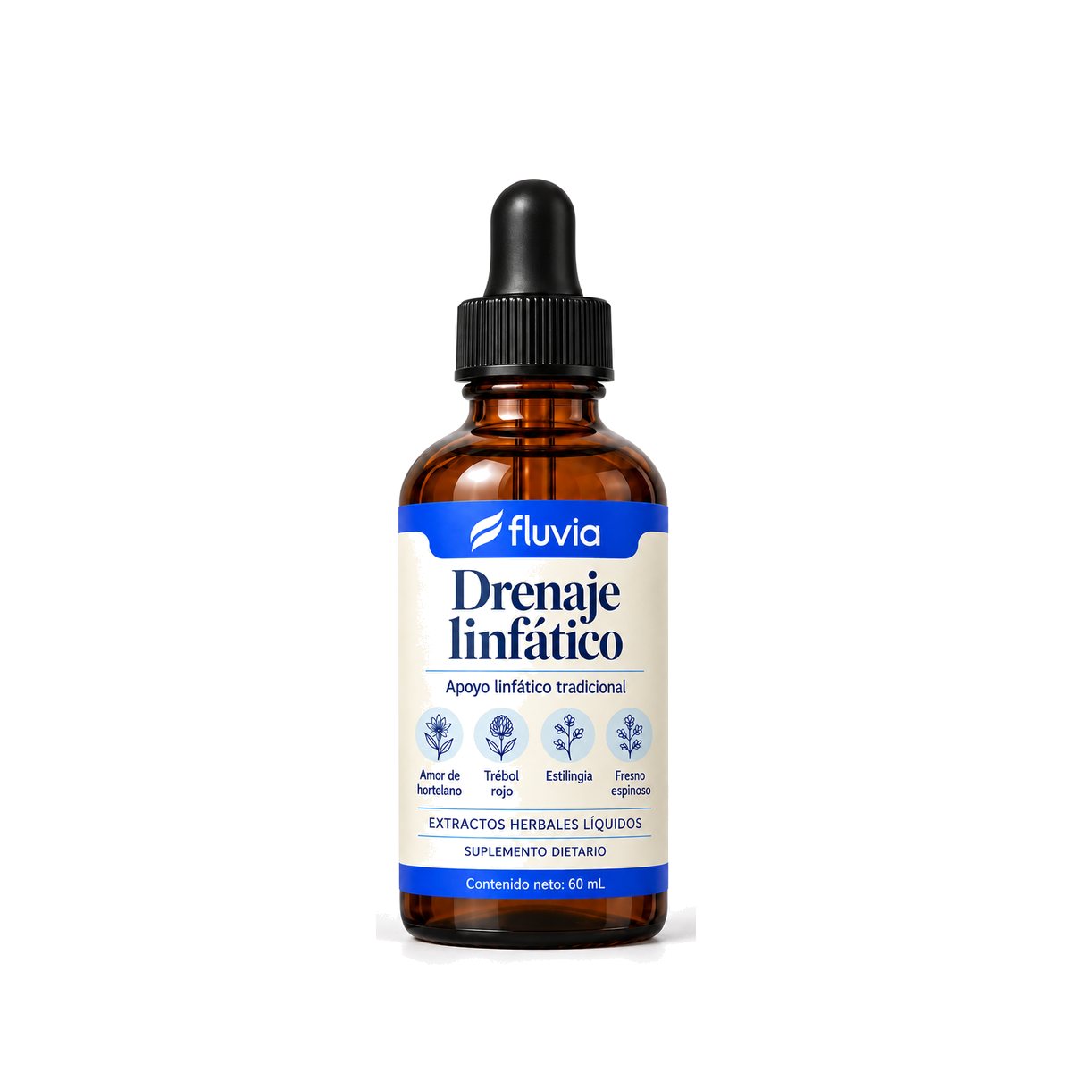 Fluvia Drenaje linfático – Gotas herbales 60 mL